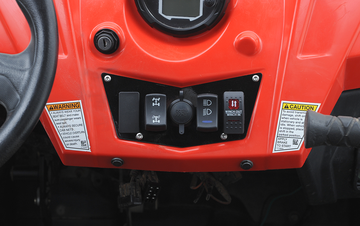 Moose Offroad Dash Plate for Polaris RZR - 4 Switch Black (Part #100-4390-PU)
