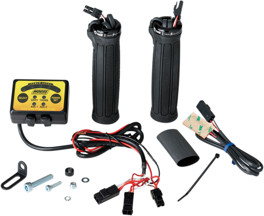 MOOSE OFFROAD Clamp-On Quad Zone Heated Grip Kit for ATVs Part No. 215072