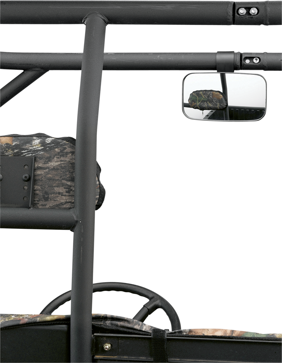 Moose Offroad 56-18039A Rear View Mirror for Roll Bars - Black, 2-inch Rectangular