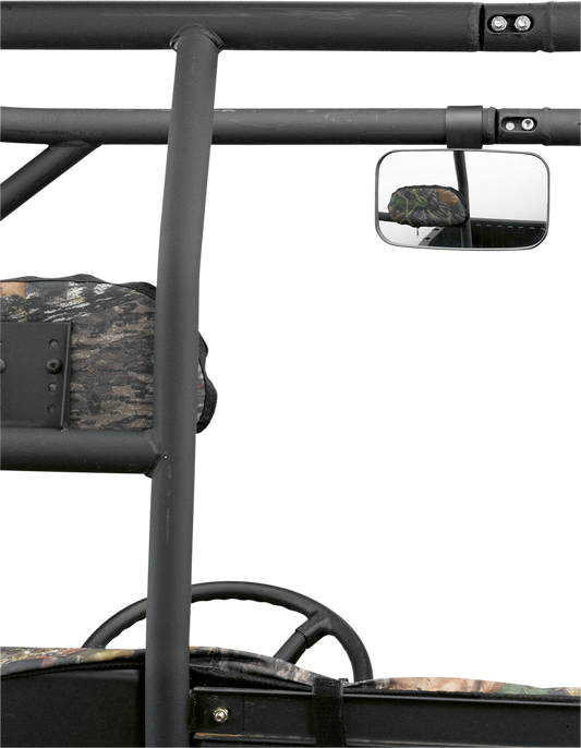 Moose Offroad 56-18039A Rear View Mirror for Roll Bars - Black, 2-inch Rectangular