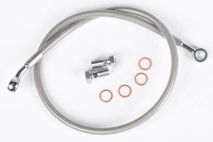 Streamline UNIV-R-26 Universal Rear Brake Line - 26 Inch Braided Stainless Steel with Banjo Fittings