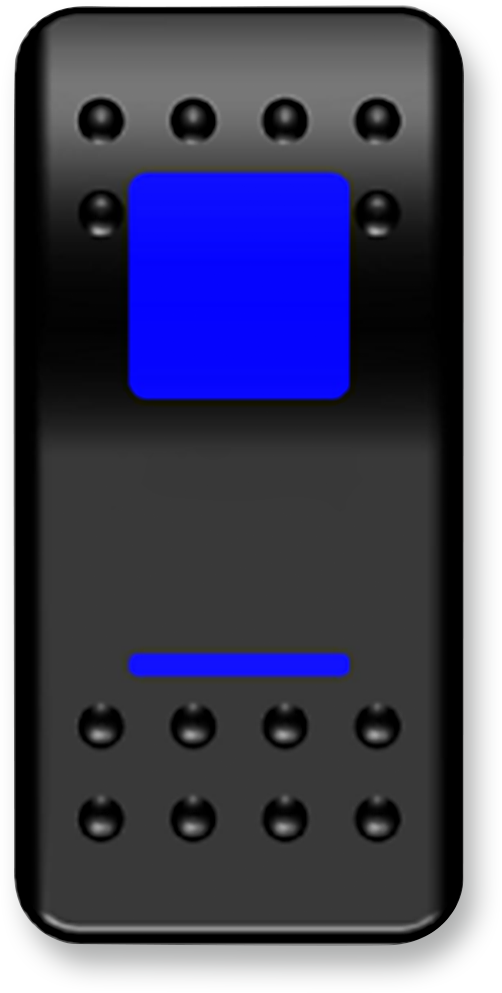 Moose Offroad GNB-PWR Blue LED Rocker Switch for Night Riding