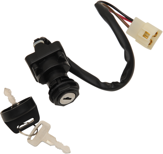 Moose Offroad Ignition Switch 100-3025-PU - OEM Replacement with Keys and Mounting Nut