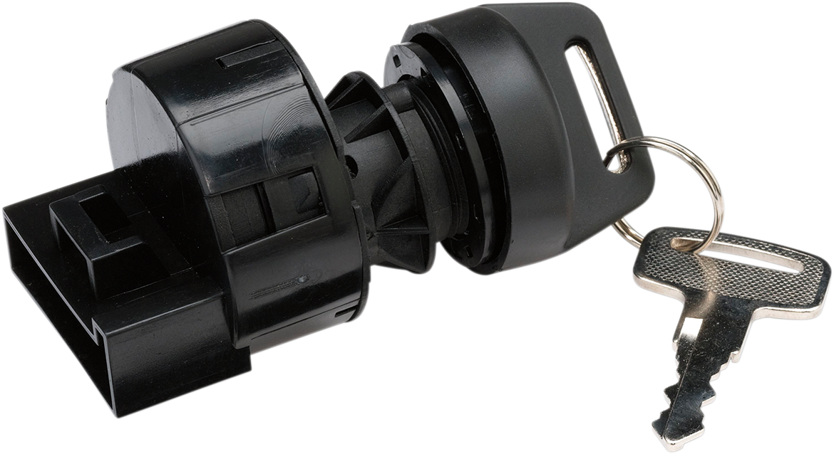 MOOSE OFFROAD Ignition Switch 100-1302-PU - OEM Replacement with Keys and Mounting Nut