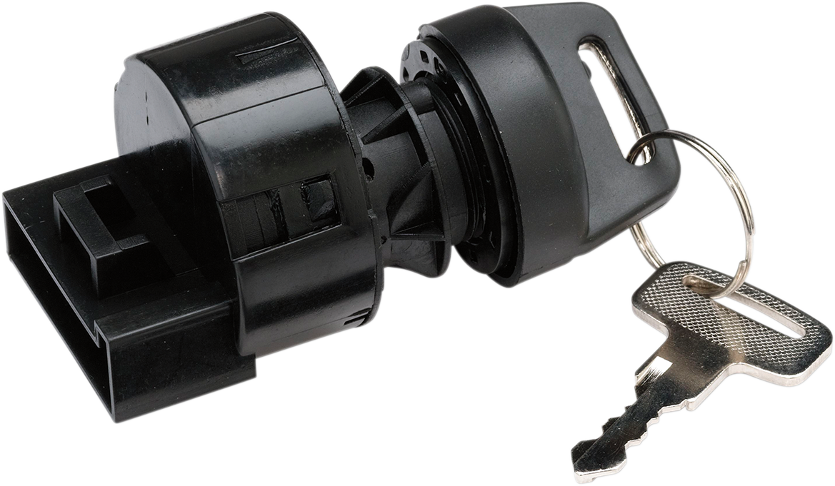 MOOSE OFFROAD Ignition Switch 100-1301-PU - OEM Replacement with Keys and Mounting Nut