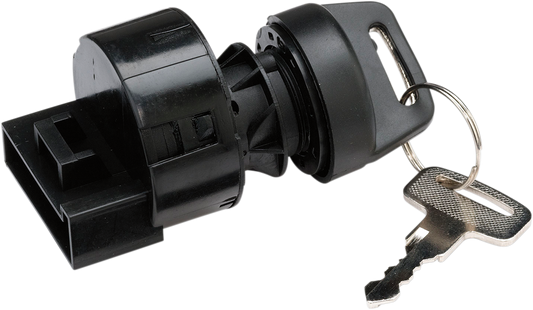 MOOSE OFFROAD Ignition Switch 100-1301-PU - OEM Replacement with Keys and Mounting Nut