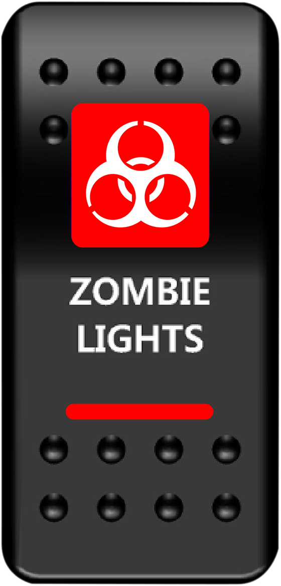 Moose Offroad Zombie Lights Red Rocker Switch ZMB-PWR-R for Night Riding