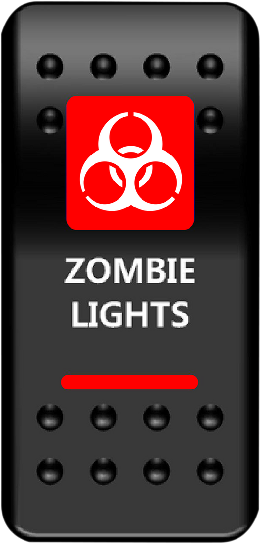 Moose Offroad Zombie Lights Red Rocker Switch ZMB-PWR-R for Night Riding