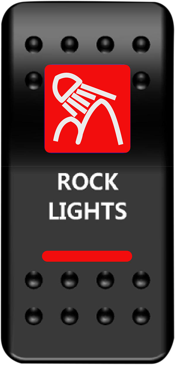 Moose Offroad RCK-PWR-R Rocker Switch for Rock Lights – Red