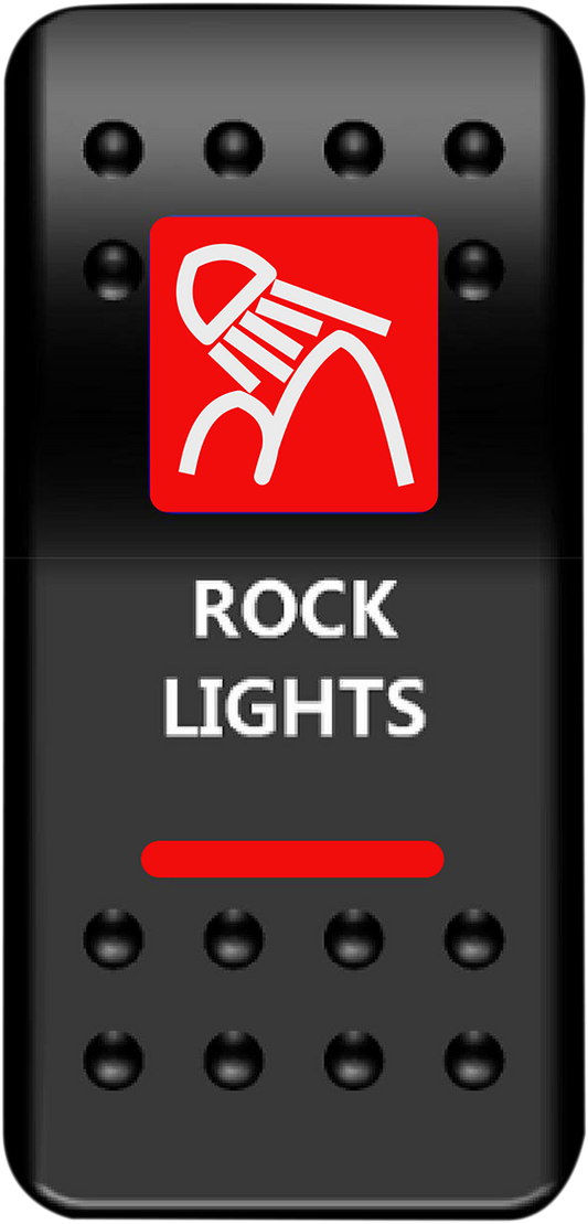 Moose Offroad RCK-PWR-R Rocker Switch for Rock Lights – Red