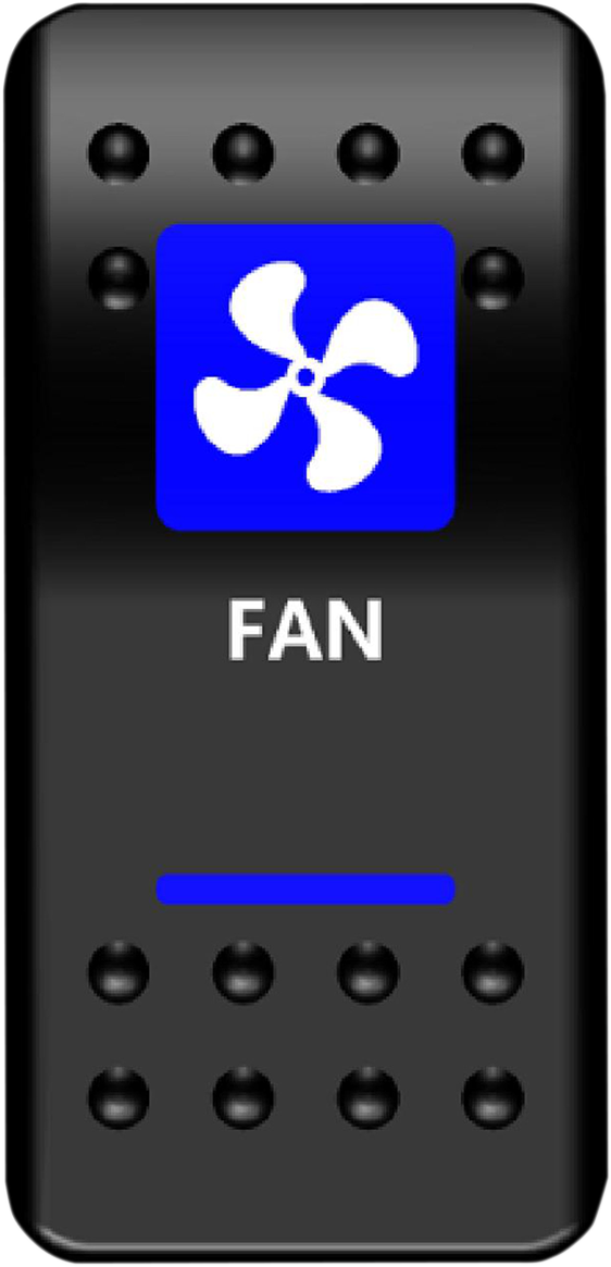 Moose Offroad Blue Fan Rocker Switch (Part Number: FAN-PWR)