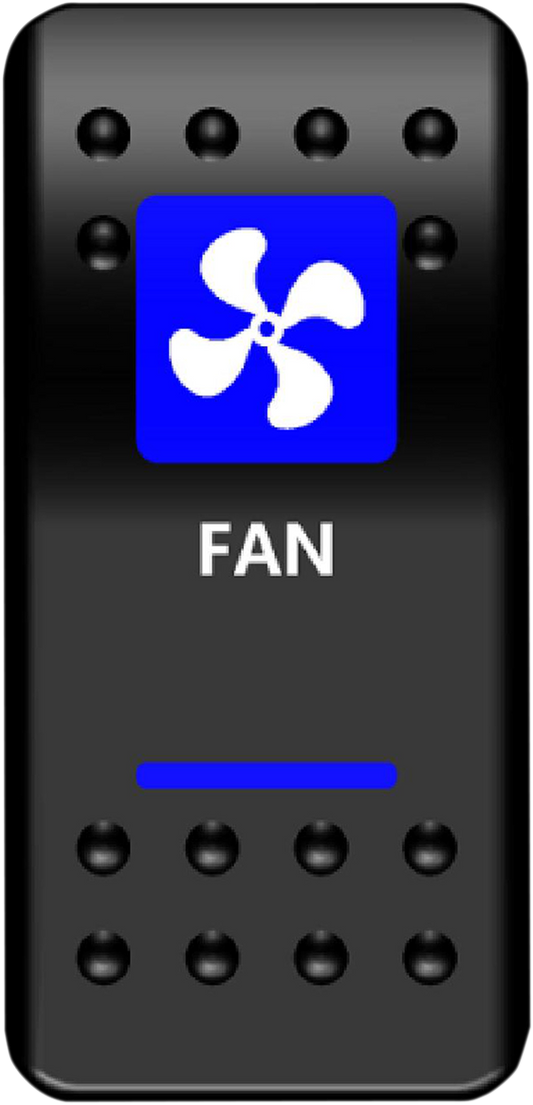 Moose Offroad Blue Fan Rocker Switch (Part Number: FAN-PWR)