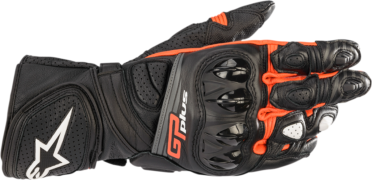 Alpinestars GP Plus R v2 Gloves Black/Fluo Red 3XL - Enhanced Motorcycle Hand Protection