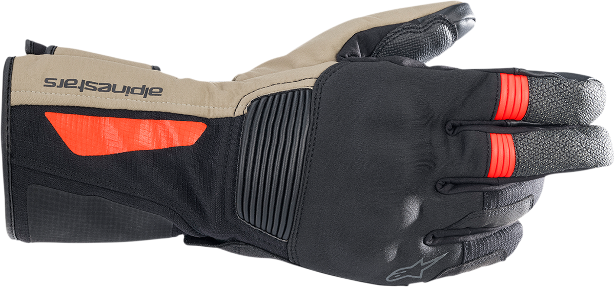 Alpinestars Denali Aerogel Drystar® Gloves - Black, Dark Khaki, Fluo Red - XL