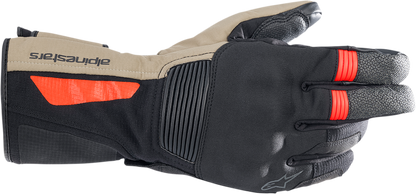 Alpinestars Denali Aerogel Drystar® Gloves - Black, Dark Khaki, Fluo Red - XL