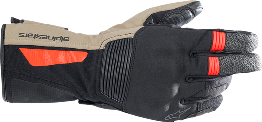 Alpinestars Denali Aerogel Drystar® Gloves - Black, Dark Khaki, Fluo Red - XL