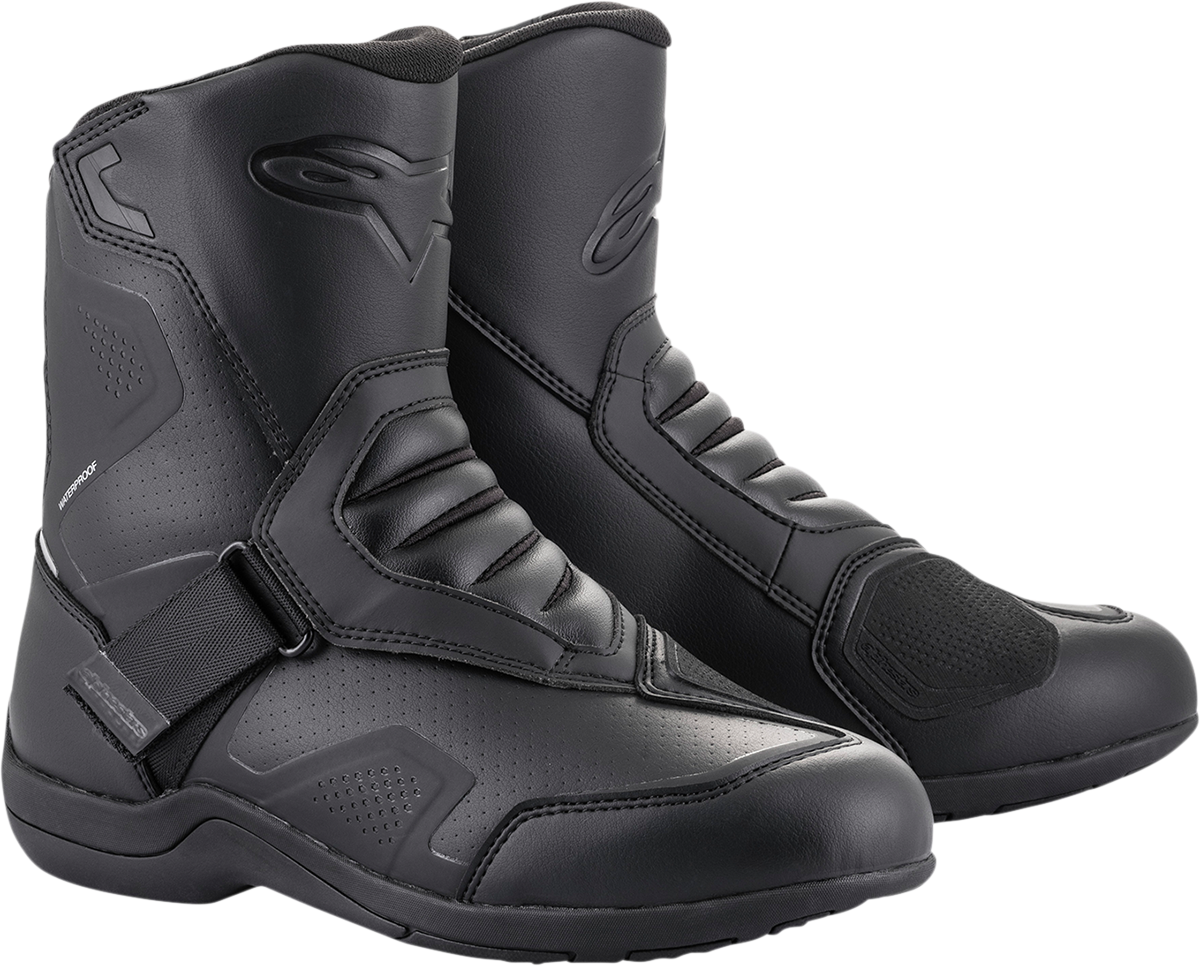 Alpinestars Waterproof V2 Ridge Boots - Black US 9 / EU 43 - Durable Motorcycle Footwear