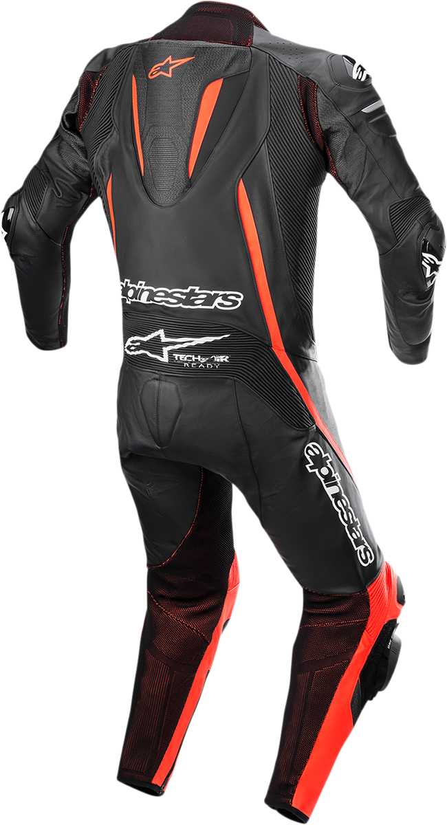 Alpinestars Fusion 1-Piece Suit Black/Red Fluo US 44 / EU 54 - Part Number 3153022-1030-54