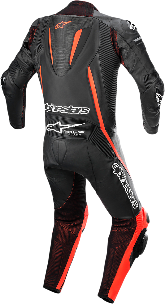 Alpinestars Fusion 1-Piece Suit Black/Red Fluo US 44 / EU 54 - Part Number 3153022-1030-54
