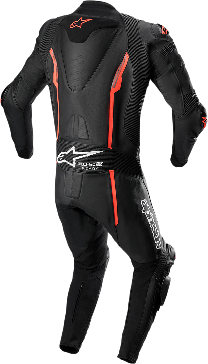 Alpinestars Missile v2 1-Piece Leather Suit - Black/Red Fluo US 50 / EU 60 (Part Number 3150122-1030-60)