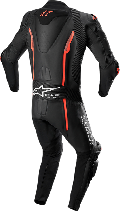 Alpinestars Missile v2 1-Piece Leather Suit - Black/Red Fluo US 50 / EU 60 (Part Number 3150122-1030-60)