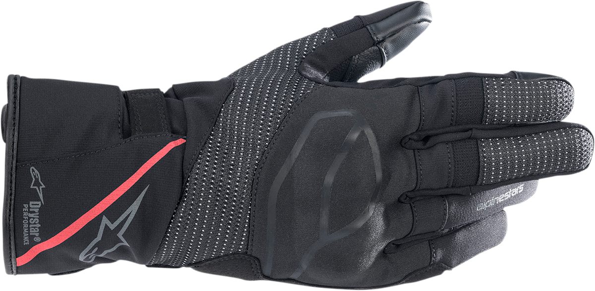 Alpinestars Stella Andes V3 Drystar® Gloves - Black and Coral, XS | Waterproof Motorcycle Gloves with Impact Protection