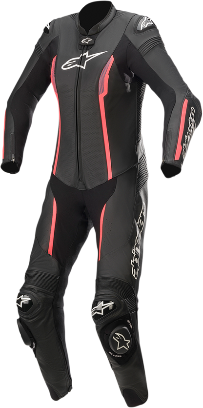 Alpinestars Stella Missile v2 Women’s 1-Piece Leather Race Suit - Black/Pink, US 14 / EU 50, Part Number 3180122-1838-50