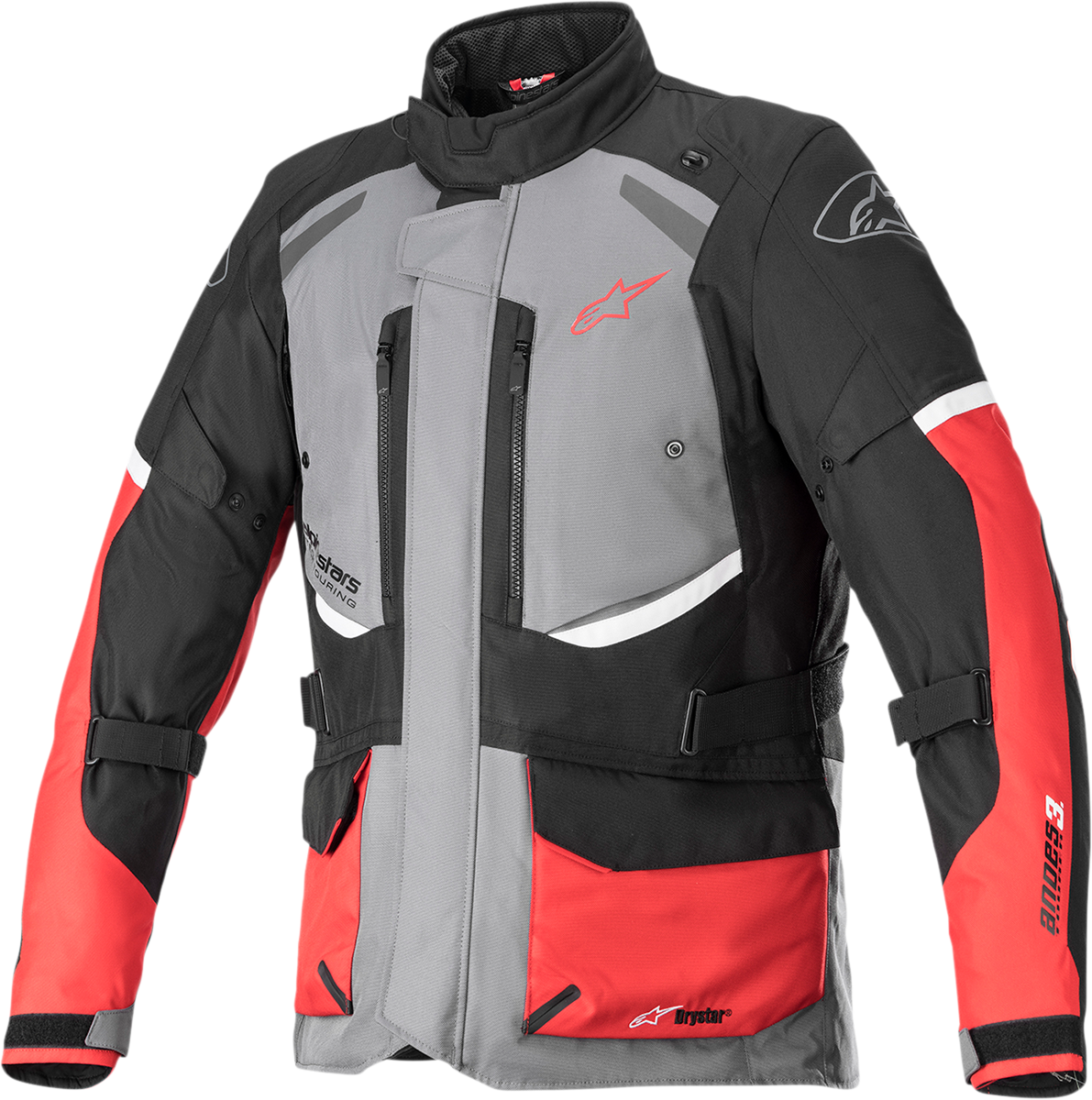 Alpinestars Andes v3 Jacket - Dark Gray/Black/Bright Red, Large - Versatile Motorcycle Performance Gear
