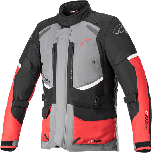 Alpinestars Andes v3 Jacket - Dark Gray/Black/Bright Red, Large - Versatile Motorcycle Performance Gear