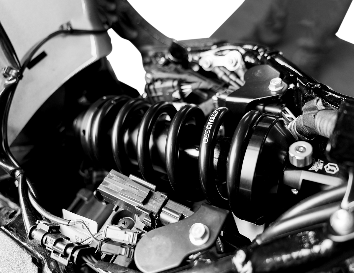 Legend Suspension Revo-A Mono Shock for M-Eight Softail Models - 13 Inch Heavy Duty