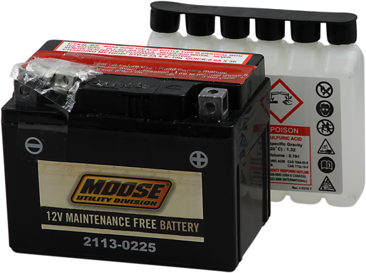 Moose Offroad AGM Battery YTX4L-BS MTX4L-BS – Heavy-Duty Maintenance-Free 12-Volt Power Source