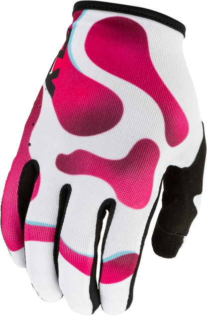 Youth Lite  Vibe Gloves White/Pink/Blue Ym