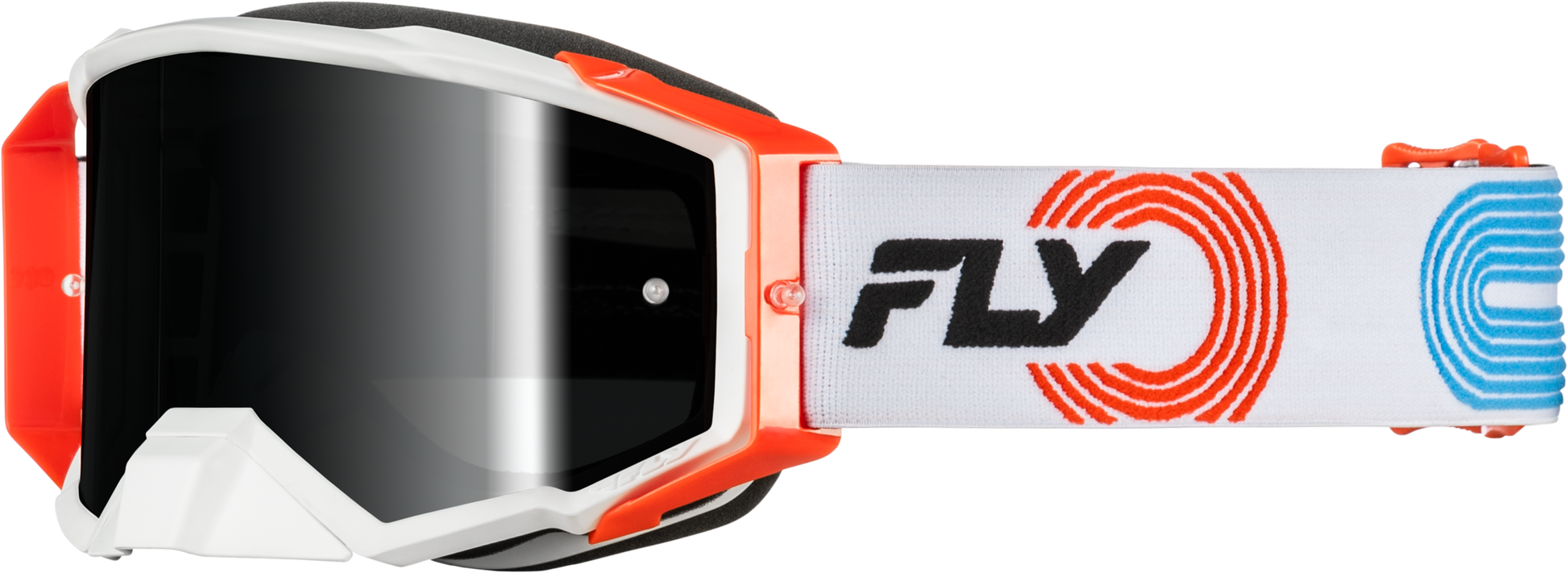 Fly Racing Zone Elite Goggle Grey/Red/Blue with Black Mirror and Smoke Lens