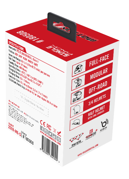 Uclear Motion 6 Single by UCLEAR - Advanced Bluetooth Motorcycle Helmet Communications System with DynaMESH Intercom and 18-Hour Battery Life