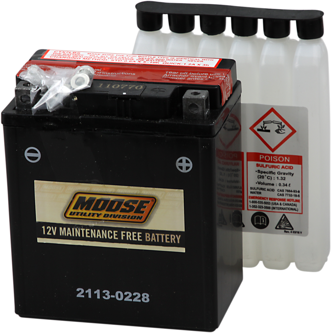 Moose Offroad AGM Battery YTX7L-BS (Part Number: MTX7L-BS)
