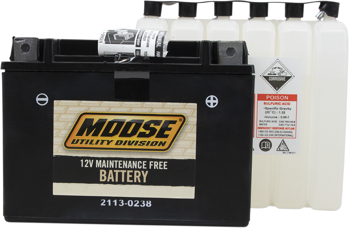 Moose Offroad AGM Battery YTX15L-BS (Part Number: MTX15L-BS) for Reliable Power and Durability