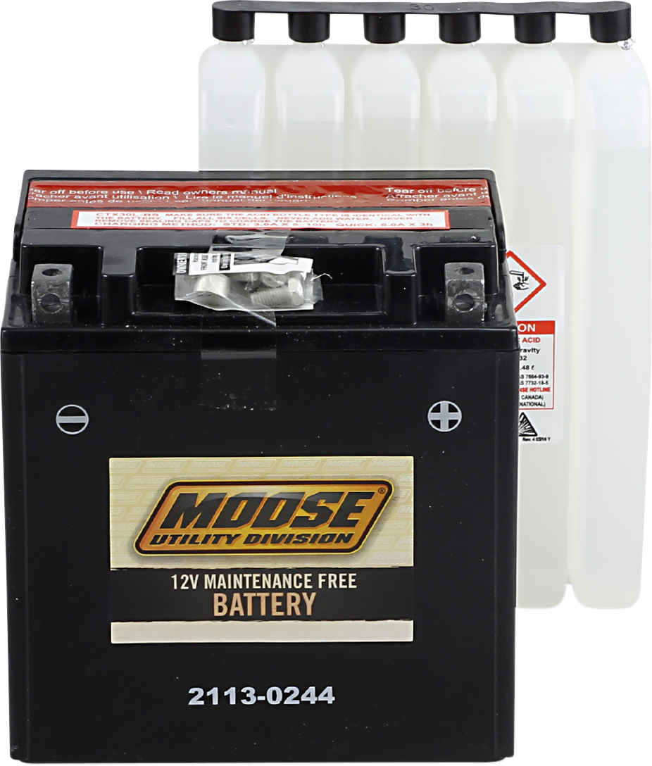 MOOSE OFFROAD AGM Battery YIX30L-BS MTX30L-BS for Heavy-Duty Off-Road Equipment