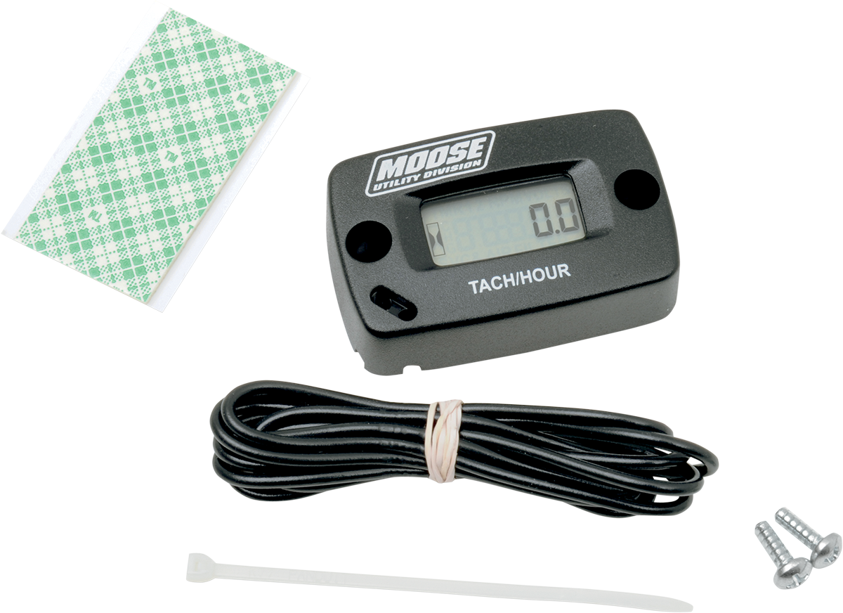 MOOSE Offroad Hour/Tach Meter HR-8061M-2 for Gas Engines up to 2 Cylinders