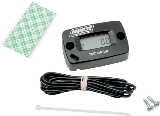MOOSE Offroad Hour/Tach Meter HR-8061M-2 for Gas Engines up to 2 Cylinders
