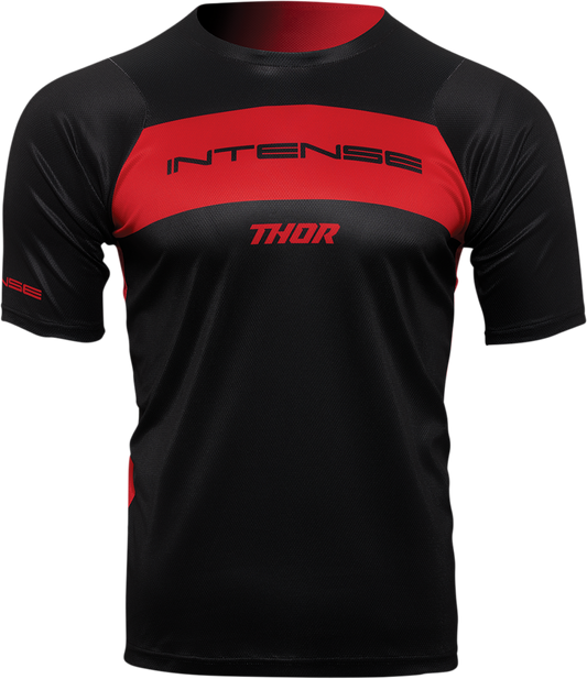 THOR Intense Assist Dart Short-Sleeve Jersey - Black/Red - Large 5120-0153