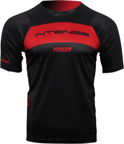 THOR Intense Assist Dart Short-Sleeve MTB Jersey - Black/Red, Medium (Part #5120-0152)