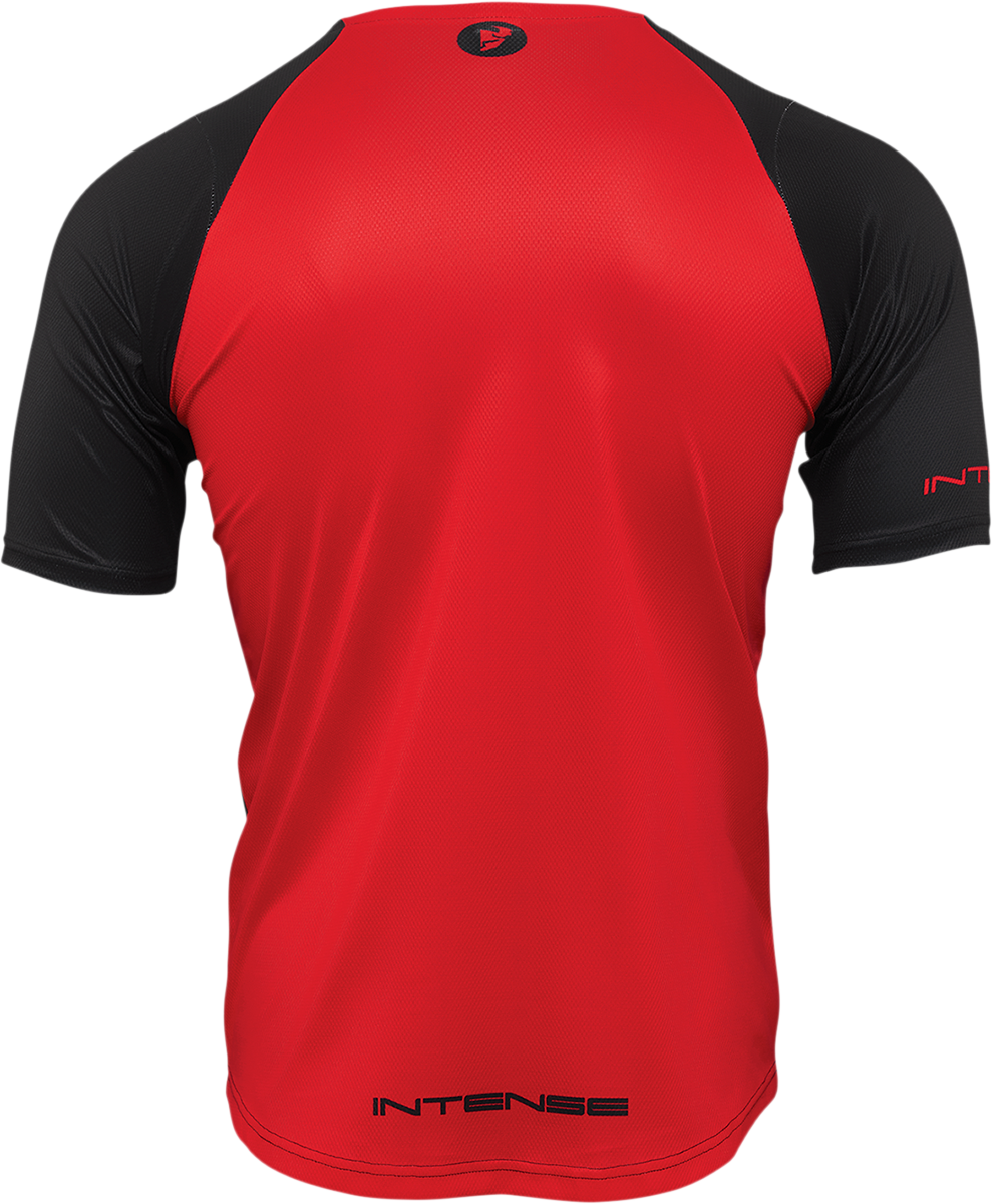 THOR Intense Assist Dart Short-Sleeve MTB Jersey - Black/Red, Size XL (Part Number 5120-0154)