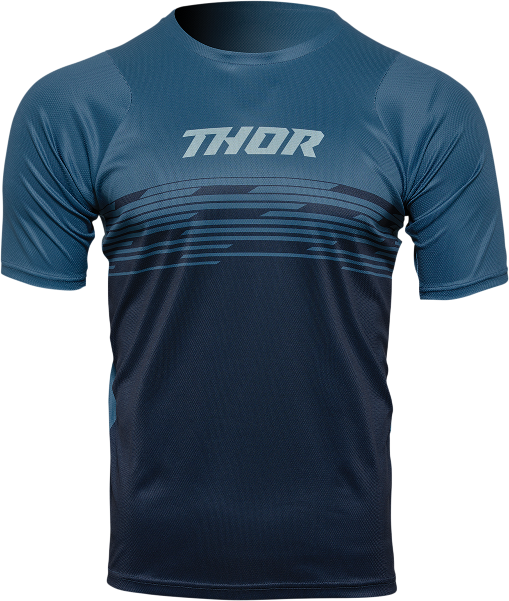 THOR Assist Shiver Short-Sleeve Jersey - Teal & Midnight - XS, Model 5120-0162
