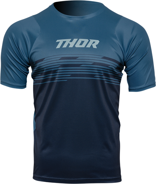 THOR Assist Shiver Short-Sleeve Jersey - Teal & Midnight - XS, Model 5120-0162