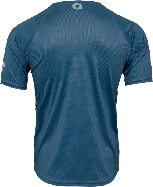 THOR Assist Shiver Short-Sleeve MTB Jersey - Teal & Midnight, Part 5120-0163