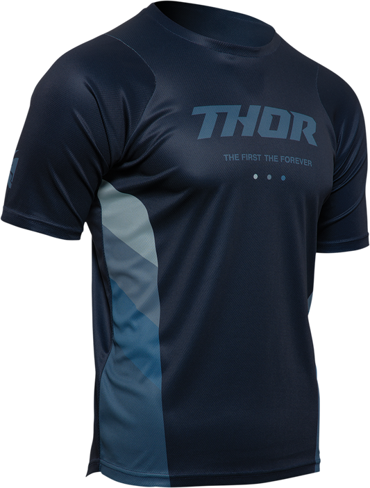 THOR Assist React Short-Sleeve Jersey - Midnight/Teal - Medium