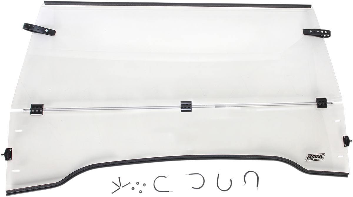 Moose Offroad Full Folding Windshield for Honda LEMA100-0007 - Durable 4.5 mm Polycarbonate Shield with Ventilation and Easy Tool-Free Operation