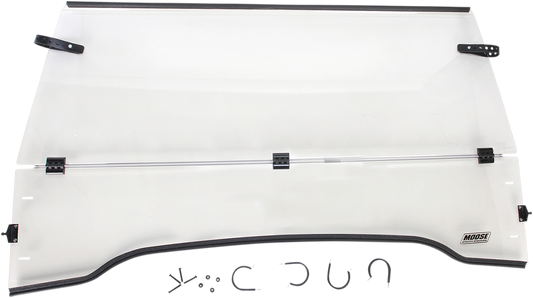 Moose Offroad Full Folding Windshield for Honda LEMA100-0007 - Durable 4.5 mm Polycarbonate Shield with Ventilation and Easy Tool-Free Operation