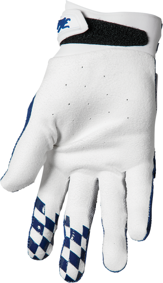 THOR Hallman Digit Gloves - White/Navy Medium (Part #3330-6772)