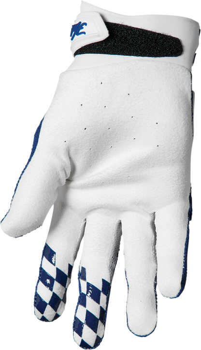THOR Hallman Digit Gloves - White/Navy Medium (Part #3330-6772)